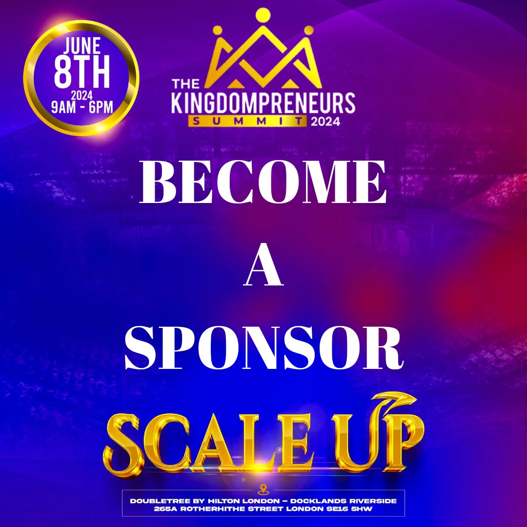 Would you like to partner with us for our Christian business event The KingdomPreneurs Summit? Let's chat
@LloydsBank
@PremierGospel @VirginMoney @NatWestBusiness @StarlingBank @AStepFWD @compassionuk
#business #sponsorship #partnership #partners #sponsors #event #corporate