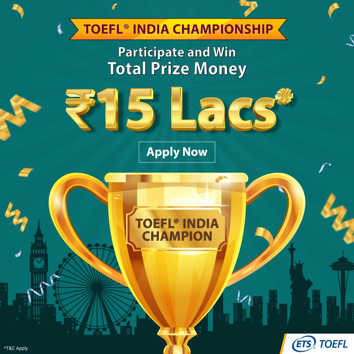 The TOEFL India Championship is here to support your aspirations! Seize the opportunity now! b4s.in/a/TOIC1 #TOEFLIndiaChampionship #StudyAbroad #ETSIndia