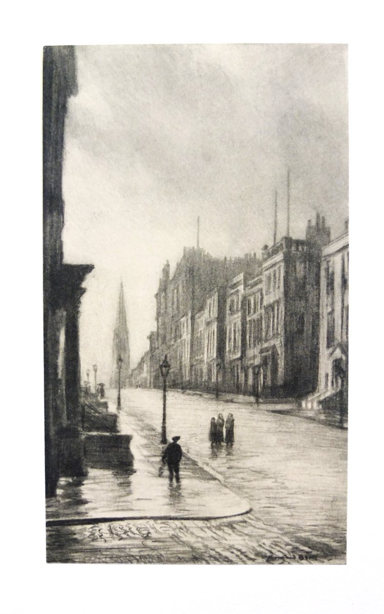 It's 'Muirhead Monday' again, and this week finds Mr Bone back in St Vincent Street - named after one of the opening sea battles of the Anglo-Spanish War (1796–1808). We're looking west from the junction with Blythswood Street. Pic: 'Glasgow - Fifty Drawings' by Muirhead Bone.