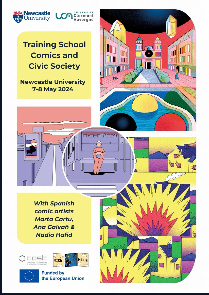 📢Second Comics Training School: COMICS CREATION AND CIVIC SOCIETY – Newcastle University 7-8 May 2024
More info: iconmics.hypotheses.org/3829
#iCOnMICS # CA19119