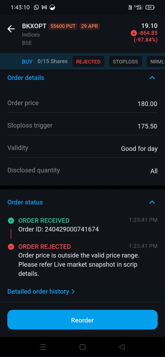 Hi @kotaksecurities, my SLL order keeps getting rejected repeatedly. Can you please assist? Need to resolve this ASAP.