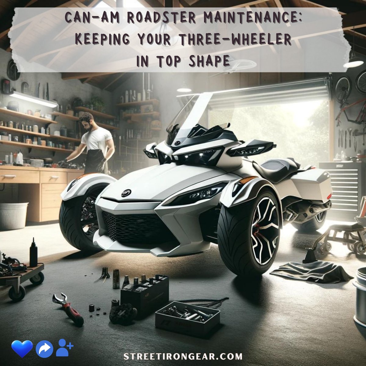 Can-Am Roadster Maintenance: Keeping Your Three-Wheeler In Top Shape 

Read On 👇 
buff.ly/3xHIzxH 

#Spyderlife #RykerLife  #RykerRally #canamspyder #CanAmMaintenance #StreetIronGear