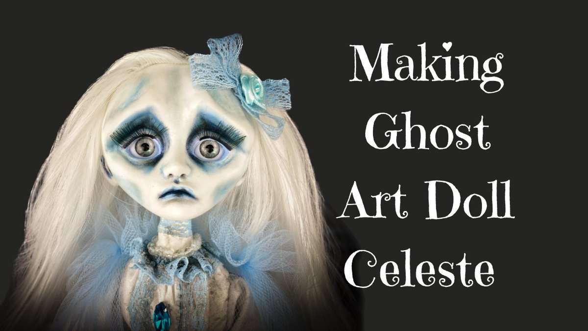 New art doll Celeste is available in my Etsy shop and you can see how she was made on my YouTube channel linktr.ee/damnatodolls #ghost #TheCraftersUK #MHHSBD #etsy #YouTube