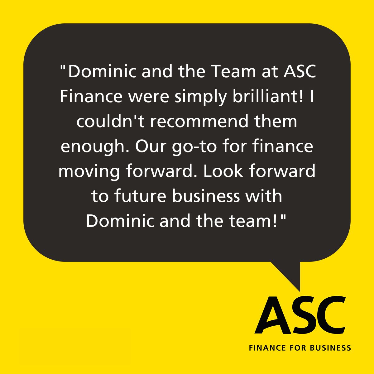Why use ASC Finance for Business? Because we're simply brilliant! Here's another five-star review for Dominic and his team in our Hove office. 
'Dominic and the Team at ASC Finance were simply brilliant!' 
#FinanceBroker #CommercialFinance #BusinessLoan #Finance