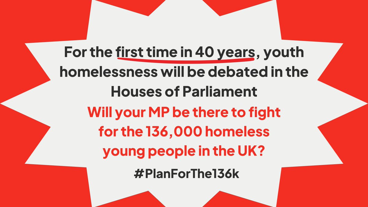 🎉 Over 15,000 Signatures! 🎉 Thank you to everyone who signed our petition! Thanks to you, we have managed to secure a debate on youth homelessness in parliament! Will you send a quick email to invite your MP to the debate? More at akt.org.uk