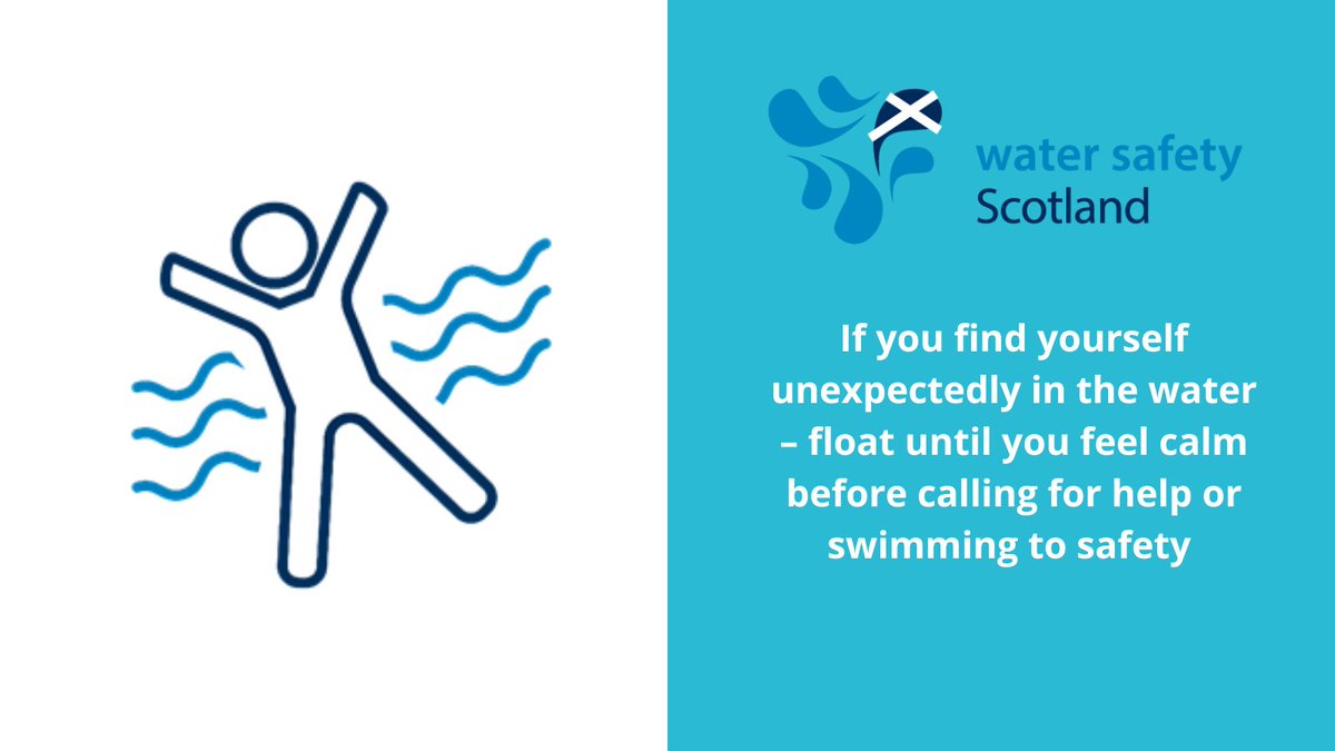 If you find yourself in trouble in water, you can help yourself get to safety by learning to float. Floating minimises your risk of gasping uncontrollably & breathing in water, which can quickly lead to drowning.

More: rb.gy/6yvvh
@WaterSafetyScot
#DrowningPrevention