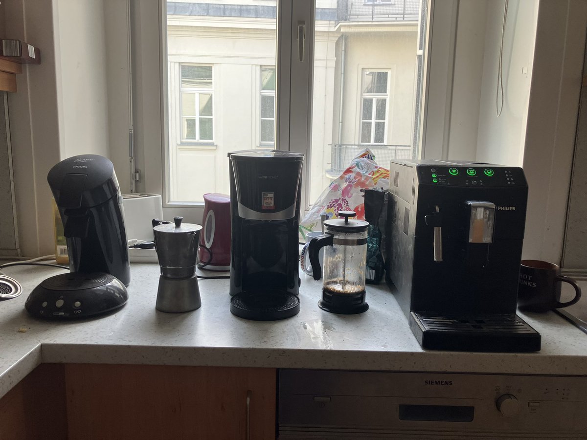 “How many coffee machines do you want in the group pantry?” “Yes” #Twittergang #PhDlife