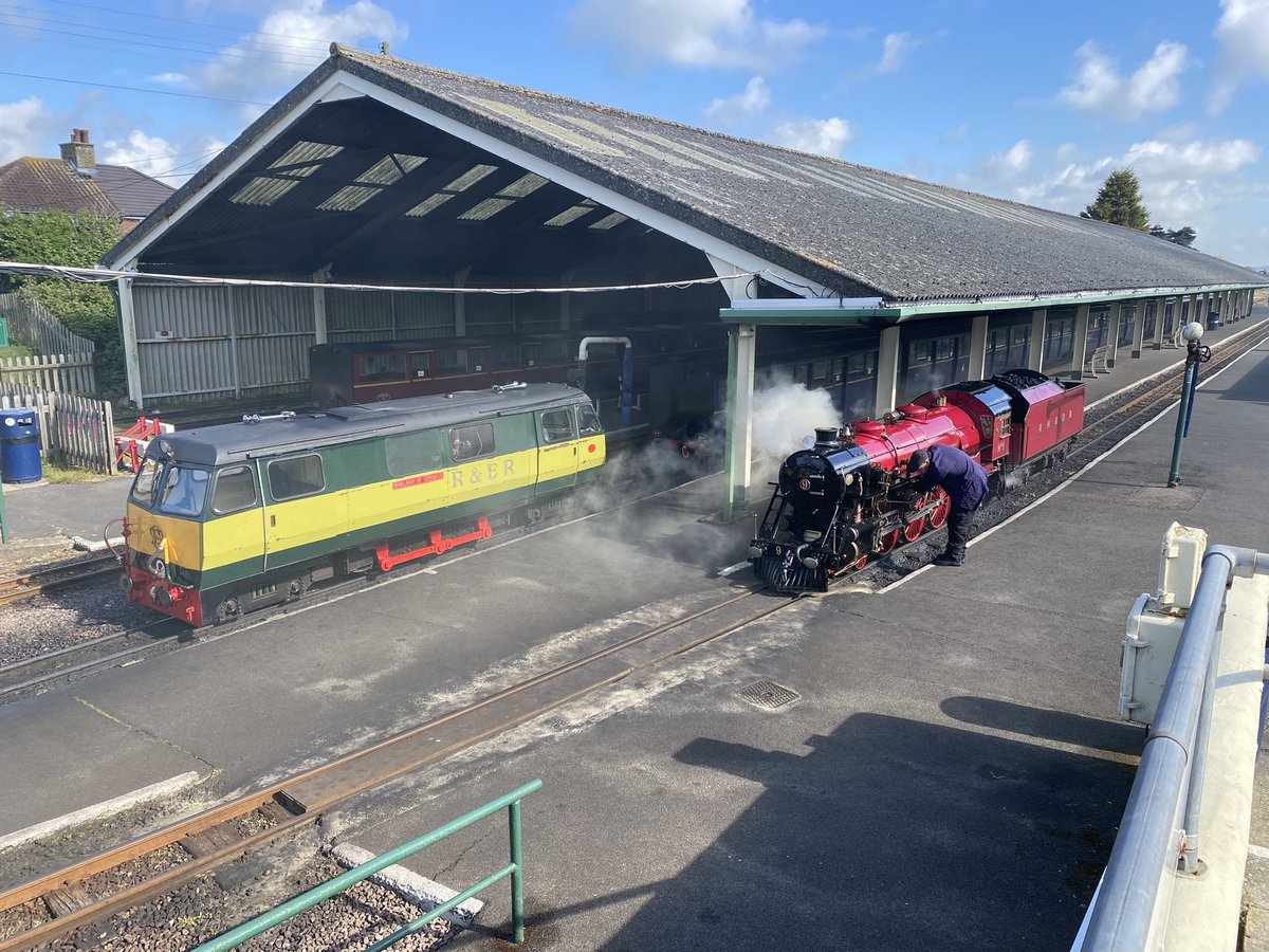 A beautiful morning at New Romney and yellow timetable today Buy a Rover and travel all day End of the Line restaurant open for breakfast, lunch and snacks along with our other cafes See rhdr.org.uk for more detail