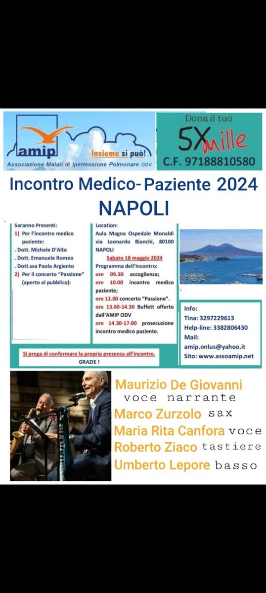 18 maggio 2024 - aula magna ospedale Monaldi di Napoli
Incontro medico/paziente
Contattateci