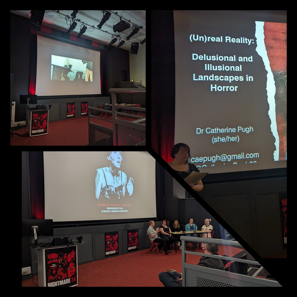 Panel 3 - 'Your mind and your body don't belong to you' - Horror and Concepts of the Self. Another great panel which ended with a roundtable discussion. Thanks you Thomas, Catherine and our roundtable guests. #nightmare24 #HorrorMovies #horrorstudies #horrorfilm #horrorconference