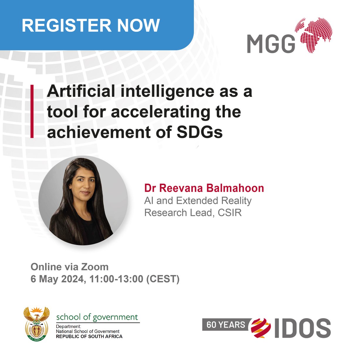 💡 Join the exciting @thensgZA & #MGGNetwork MasterClassSeries on accelerating #SustainableDevelopment with AI next week! Time's running out for #SDGs! Dr Balmahoon's Masterclass explores #AI as an innovative tool to accelerate progress. Register now: thensg-gov-za.zoom.us/webinar/regist…