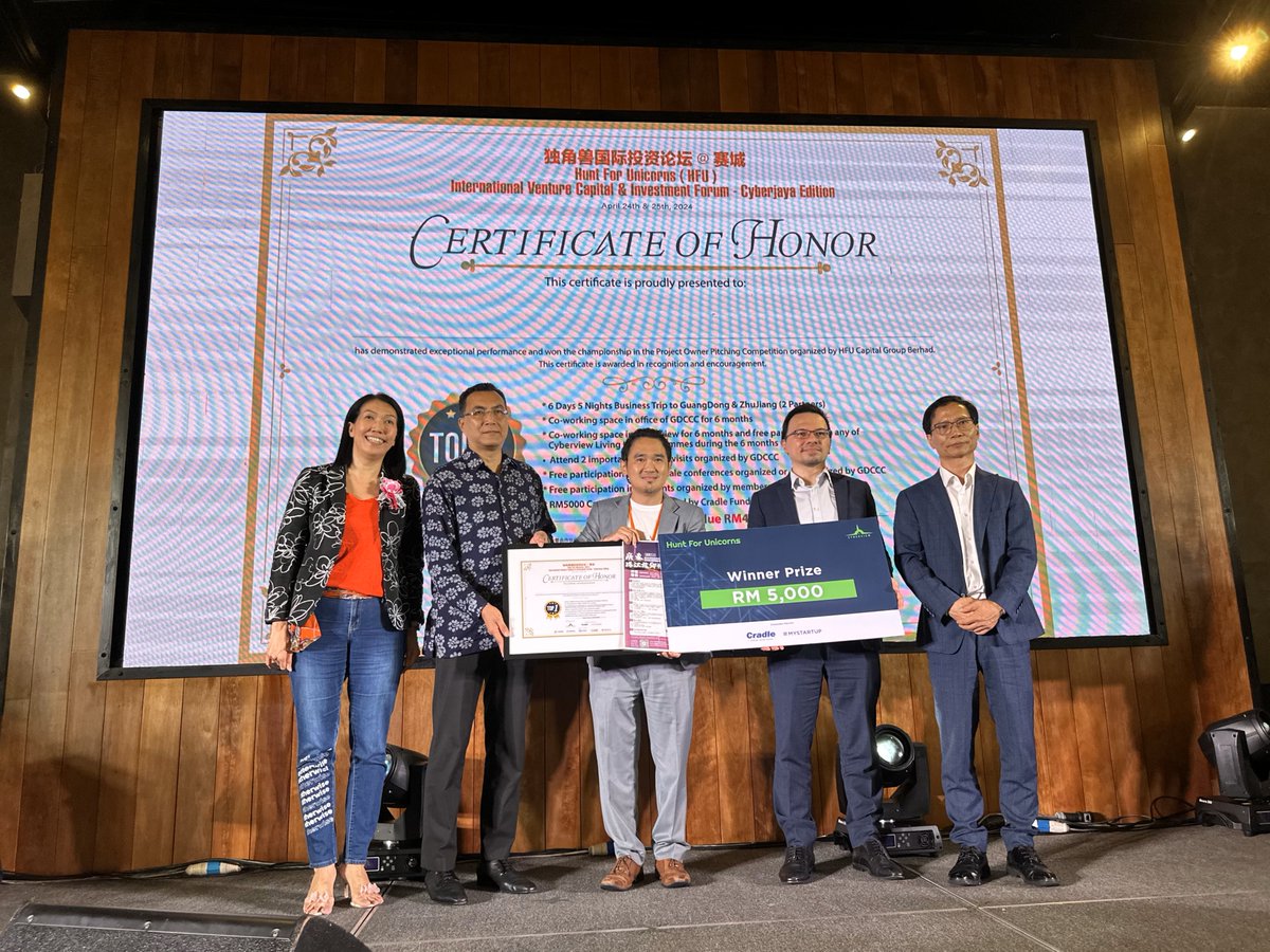 A special congratulations to Tigasfera Sdn Bhd (Waste-to-value) and @Alphaswift_ASI (Aerospace), both of which are companies under the Cyberview Living Lab initiative, for winning the Top 2 and Top 4 spots respectively.