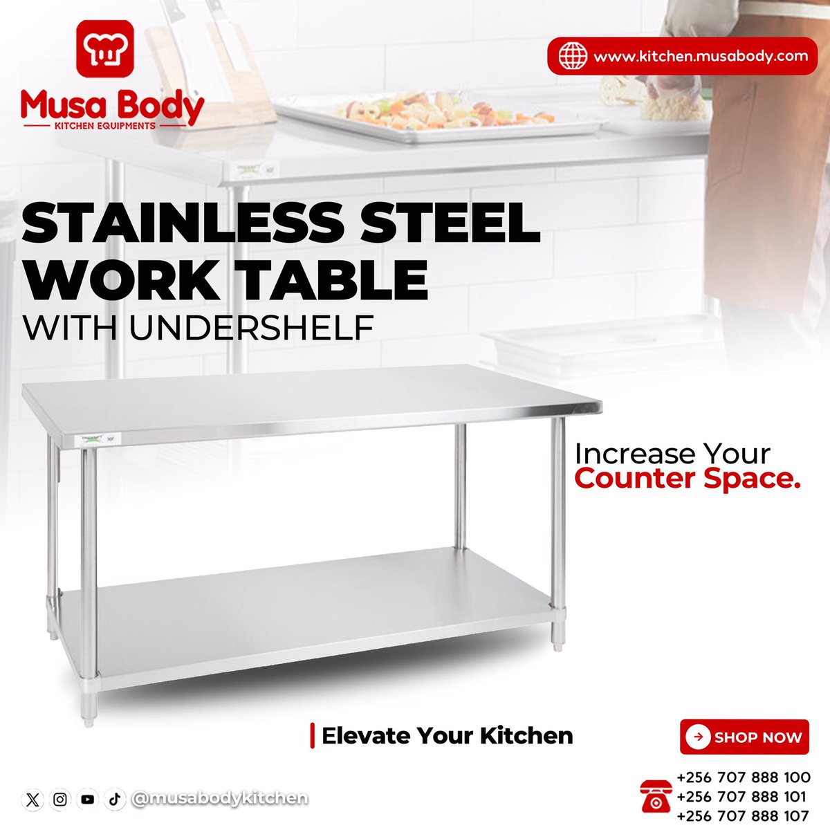 Stainless steel tables are required for a number of processes that must be undertaken in your office or work space, and they are most often used in industrial and laboratory settings. Shop now with us ☎️ #KampalaCreme