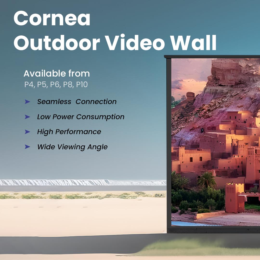 Boost your outdoor branding with Cornea Outdoor Video Walls! 🌟 High-resolution displays for dynamic advertising, events, and public showcases. Elevate your outdoor presence now! #Cornea #OutdoorVideoWall #DigitalSignage #Advertising #EventMarketing