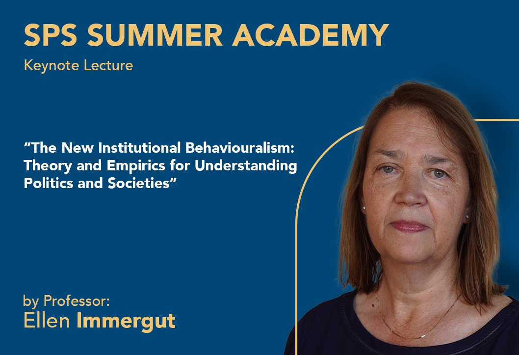 📣Join the 2024 SPS Summer Academy for Master's Students! ⏰Apply by 15 May! This year's edition features a keynote lecture by #SPSProfessor of Political Sciences @ImmergutEM ⤵️ 📍@EUI_EU ➡️ Info: loom.ly/D7kx8ZQ