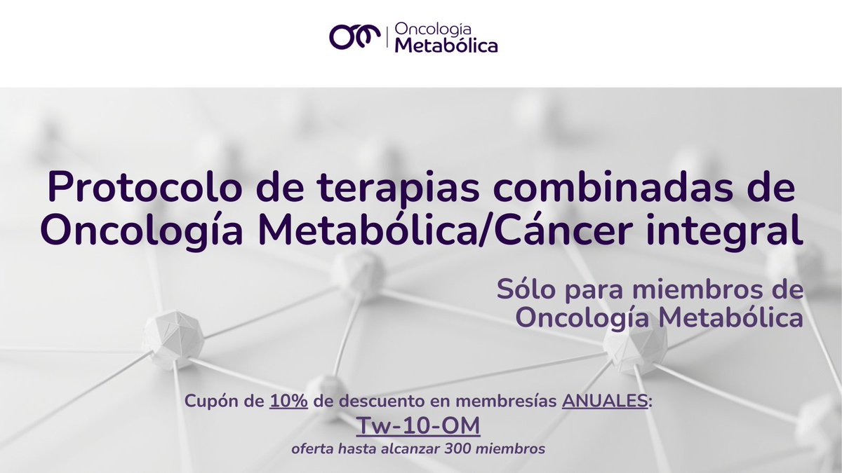 ***
Protocolo de terapias combinadas de Oncología Metabólica/Cáncer integral v1.1
***

Link al artículo al final del hilo

🧵