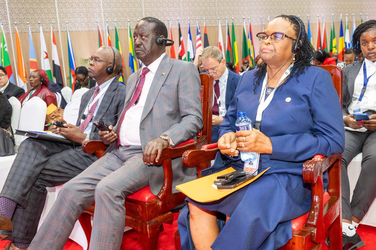 Raila Odinga attending IDA21 Summit in Nairobi.