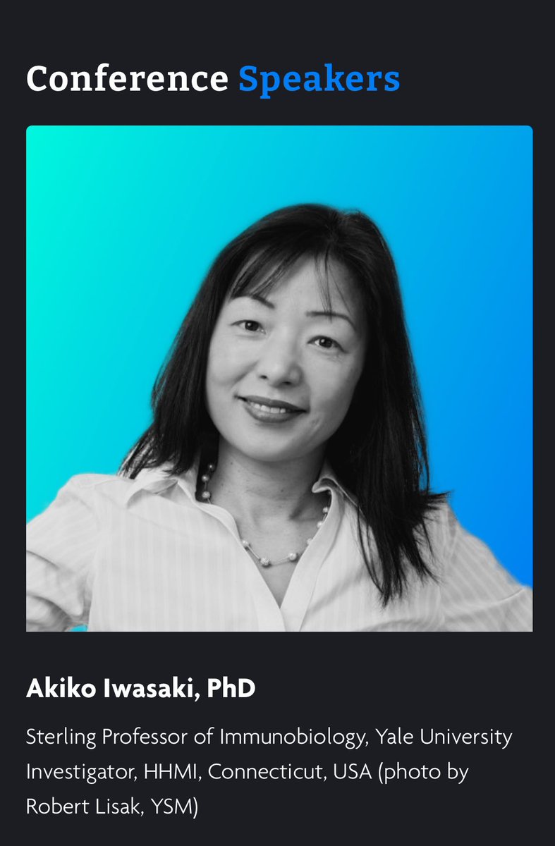 Would you like to ask Prof. Akiko Iwasaki (@VirusesImmunity) a question? 

You can do so during her session at #UniteToFight2024 !

Register now for free or send the link to people who should attend