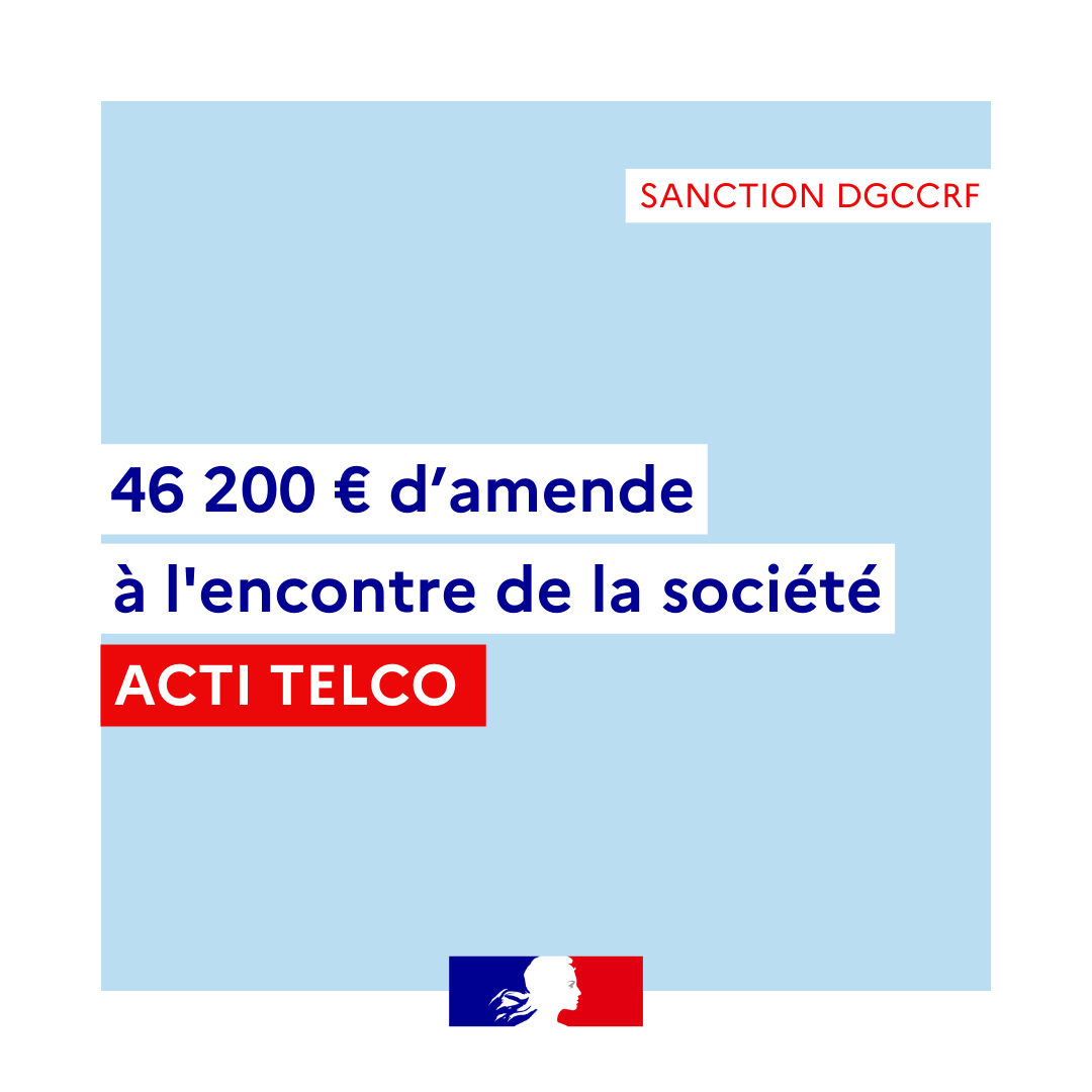 ⚠️La directrice de la DDETSPP de la Dordogne prononce une amende de 46.200€ pour refus de rétractations légitimes à l’encontre de la société ACTI TELCO (SIREN 911568780, à Douzillac, exploitant le site ouverture de contrat. fr).
👇
bit.ly/44ARpdf