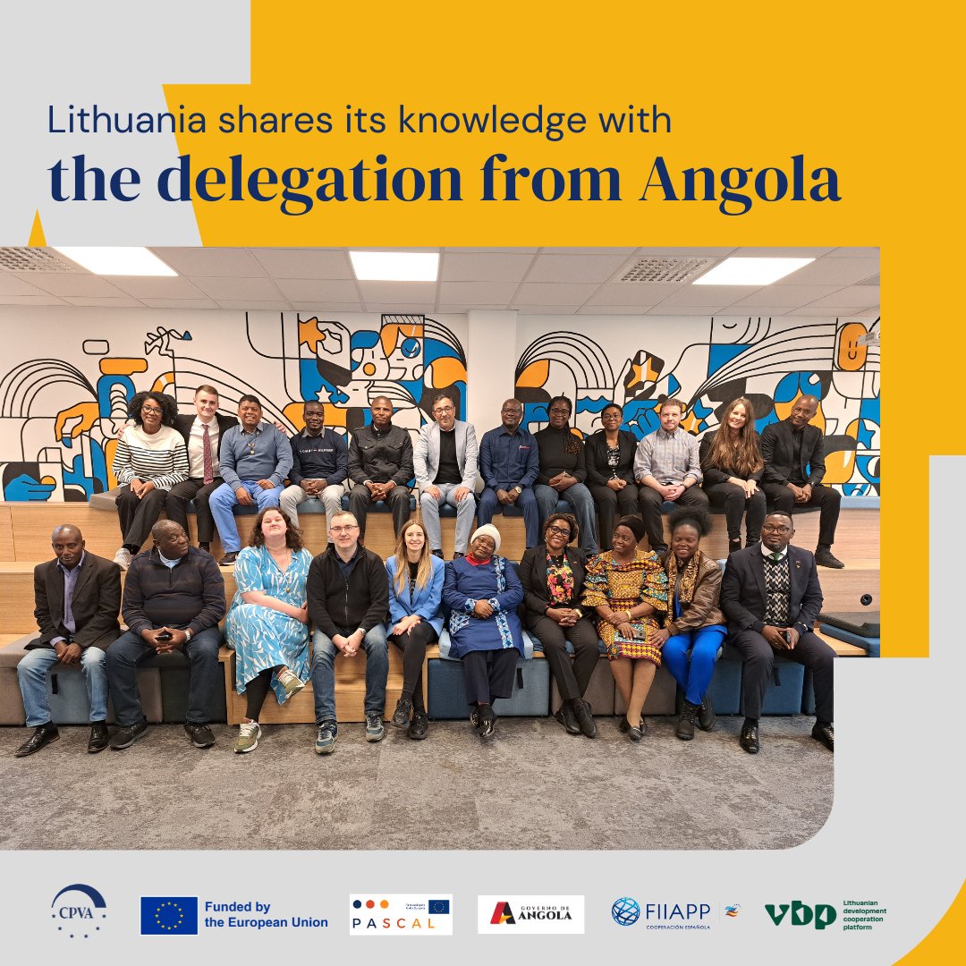 We‘re happy to host the delegation from Angola in Lithuania 🇦🇴🇱🇹 They're here to learn more about Lithuania's experience in involving civil society, especially youth, in public policy processes. Organized by CPVA, this visit is part of EU-funded #PASCAL project.
