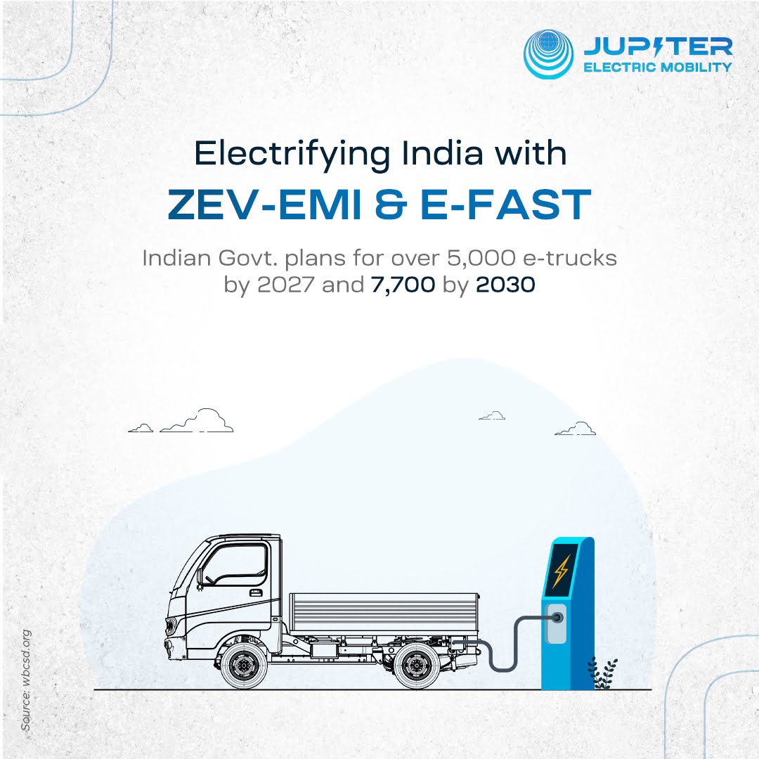 The Indian government recently unveiled a series of pilot projects - the ZEV-EMI and E-Fast initiatives, aimed at accelerating the adoption of electric trucks (E-Trucks). 
#CleanEnergy #ElectricTrucks #ZEVEMI #EFast #ClimateAction #EnvironmentalStewardship #CarbonEmissions