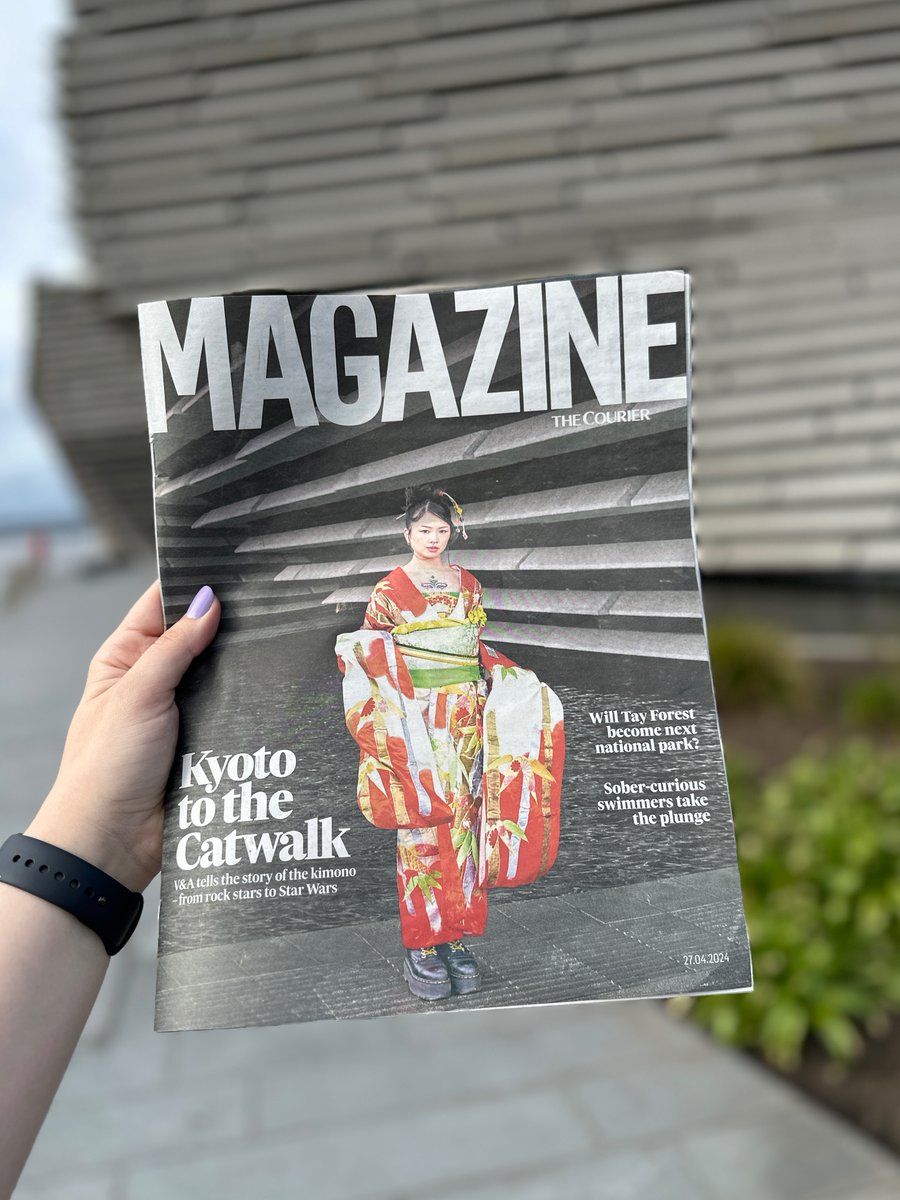 Have you seen @thecourieruk Weekend magazine? Our upcoming exhibition Kimono: Kyoto to Catwalk made the front cover 😍 Opening Saturday 4 May, book now: va.scot/3w5B6Ym ✨