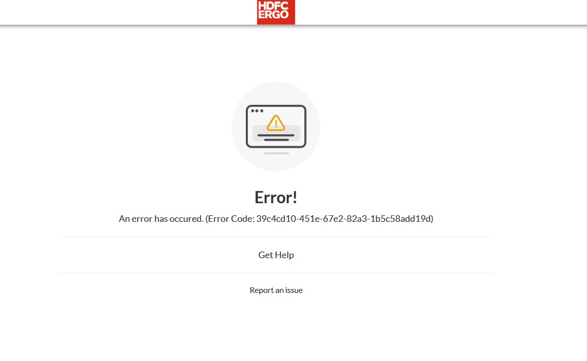 SonthaliaG's tweet photo. @HDFCERGOGIC Hello, I am getting an error when I am trying to renew my motor insurance, please help. I have shared the screenshot shot of the error.

Policy No - 2301205411829400002 https://t.co/3Y6P245q5o