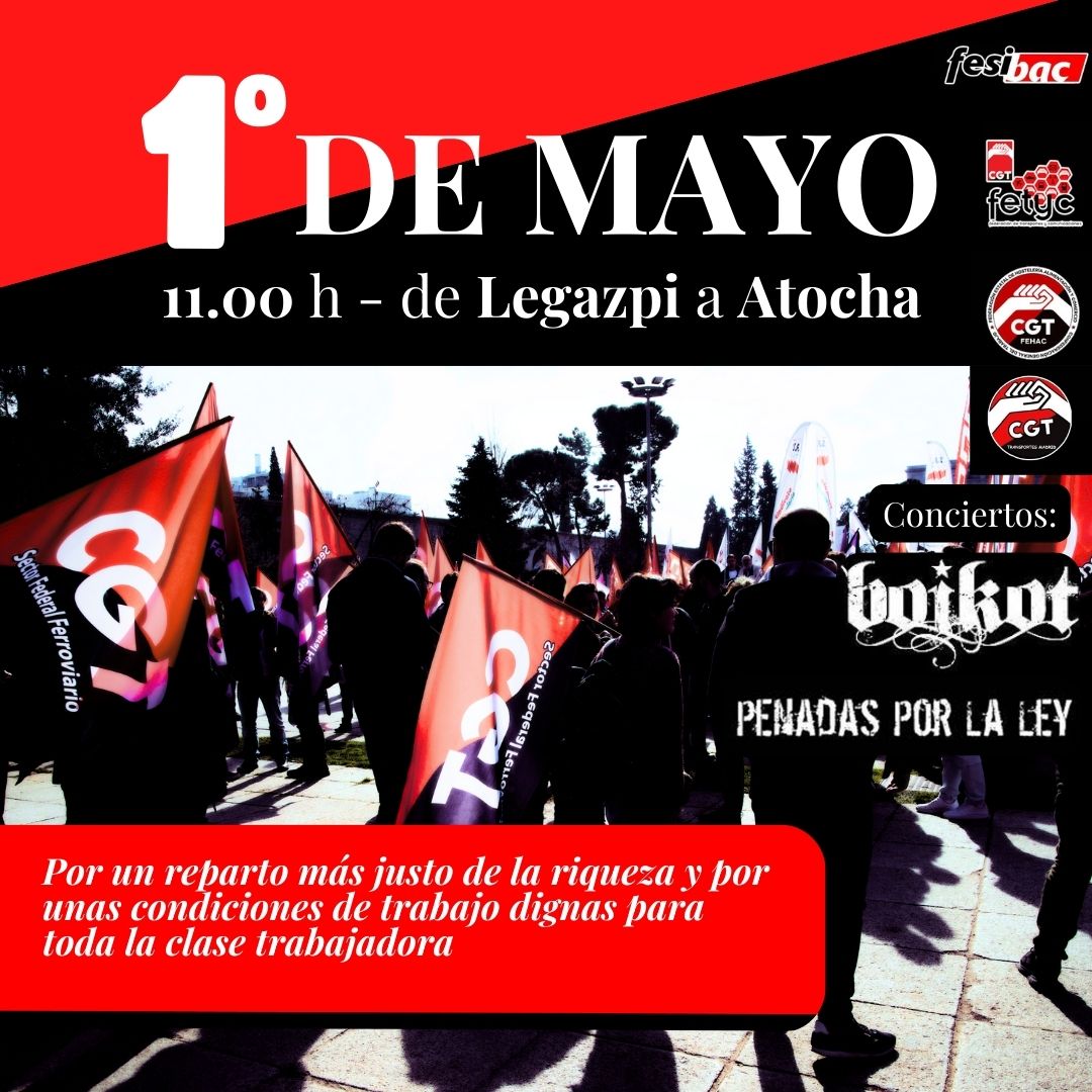 bancamadrid's tweet image. Sube el alquiler, sube la luz, sube la cesta de la compra… ¡este #1deMayo exijamos que también suban nuestros sueldos!
#clasetrabajadora #anarcosindicalismo #sffcgt #luchamos #manifestación #LuchaLibre 
La @CGT será anarcosindicalista o no será