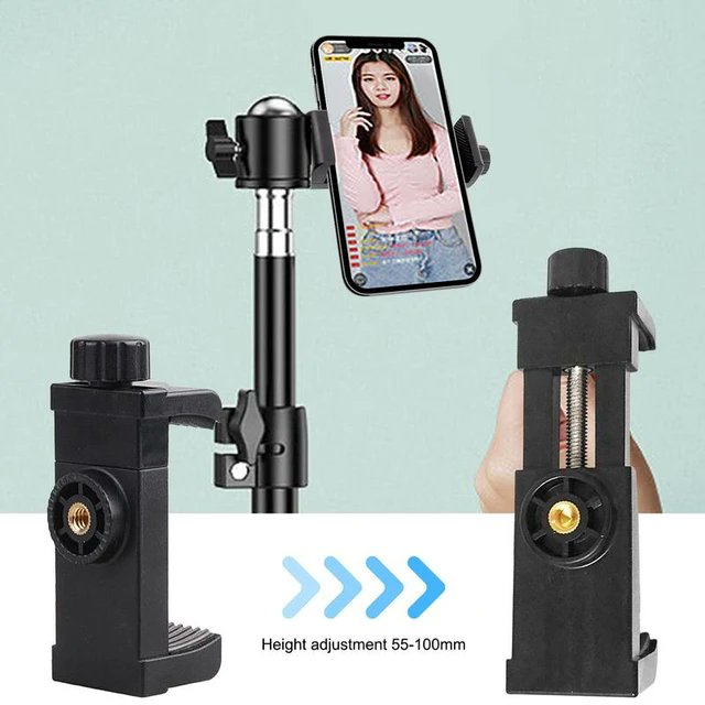 Universal Tripod Mount Adapter Cell Phone Clipper Holder Vertical 360 Rotation Tripod Stand ForiPhone X 7 Plus For Samsung $1.52 ♥️👉 s.click.aliexpress.com/e/_DC08Bo3 #tripod #holder #aliexpress