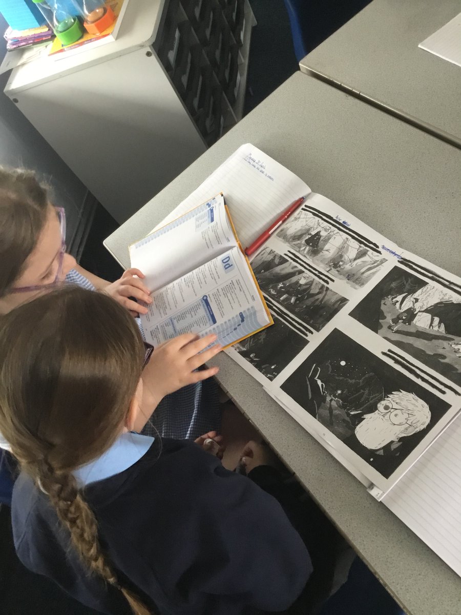 In Literacy, Year 3 are using the images, without text to plan some oral story telling