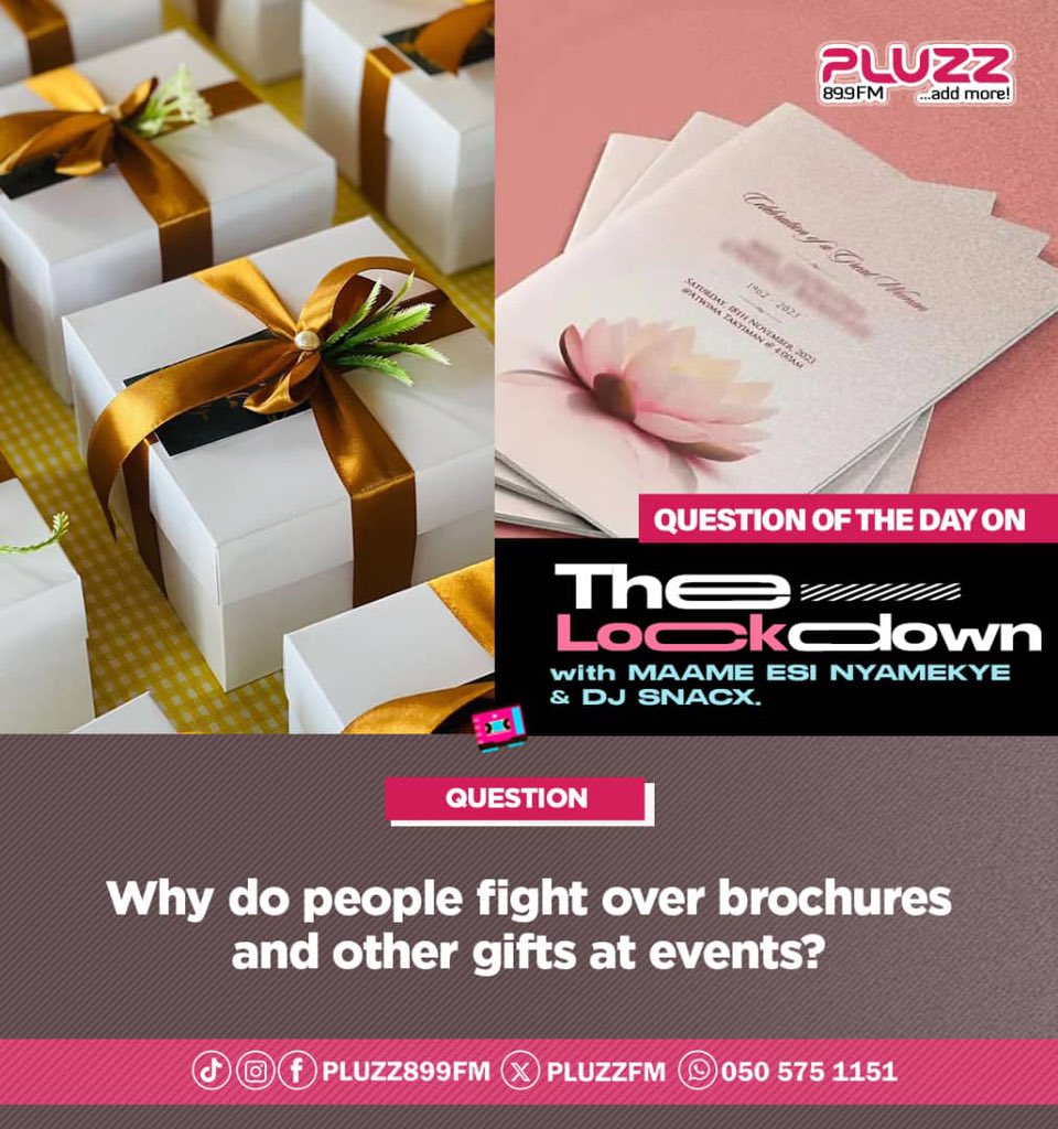 Question of the day: Why do people fight over brochures and other gifts at events? #TheLockDown #AddMore #AccrasMusicLeader