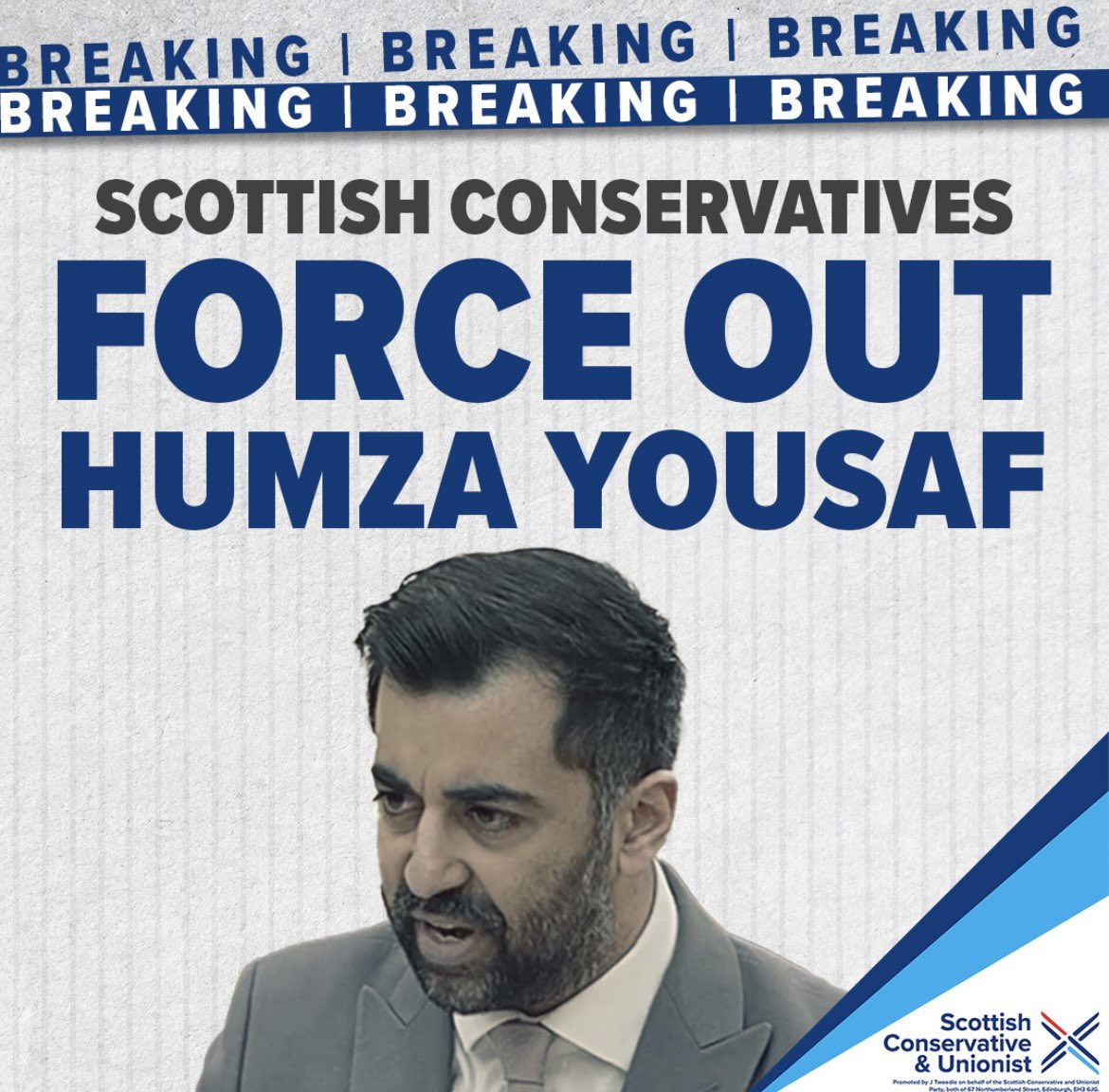 The Scottish Conservatives have forced Humza Yousaf out of office. Our Vote of No Confidence has got the SNP leader out of Bute House.