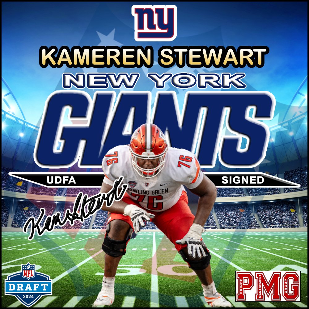 Maine Prince, NFL & CFL Sports Agent (@themaineprince) on Twitter photo Congratulations <a href="/KamerenStewart/">Kameren Stewart</a> on continuing your pursuit of your Dream Job as a member of the <a href="/Giants/">New York Giants</a> .... your <a href="/NFL/">NFL</a> agent <a href="/TheMainePrince/">Maine Prince, NFL & CFL Sports Agent</a> and everyone at <a href="/PrinceMgmtGroup/">Prince Mgmt Group</a> <a href="/townofirmosc/">Town of Irmo</a> <a href="/BG_Football/">BGSU Football</a> <a href="/BGSU_Athletics/">BGSU Athletics</a> is proud of you!
.
The Grind continues ... we're not done yet! Congratulations <a href="/KamerenStewart/">Kameren Stewart</a> on continuing your pursuit of your Dream Job as a member of the <a href="/Giants/">New York Giants</a> .... your <a href="/NFL/">NFL</a> agent <a href="/TheMainePrince/">Maine Prince, NFL & CFL Sports Agent</a> and everyone at <a href="/PrinceMgmtGroup/">Prince Mgmt Group</a> <a href="/townofirmosc/">Town of Irmo</a> <a href="/BG_Football/">BGSU Football</a> <a href="/BGSU_Athletics/">BGSU Athletics</a> is proud of you!
.
The Grind continues ... we're not done yet!