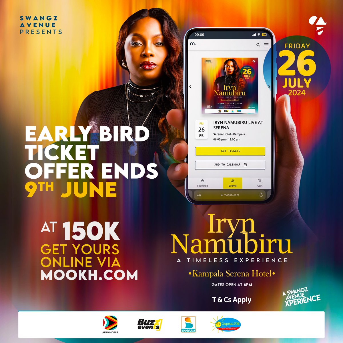 Tickets to the #TimelessExperience with @irynnamubiru on sale now 

Get yours now online 
Via bit.ly/3TMYget