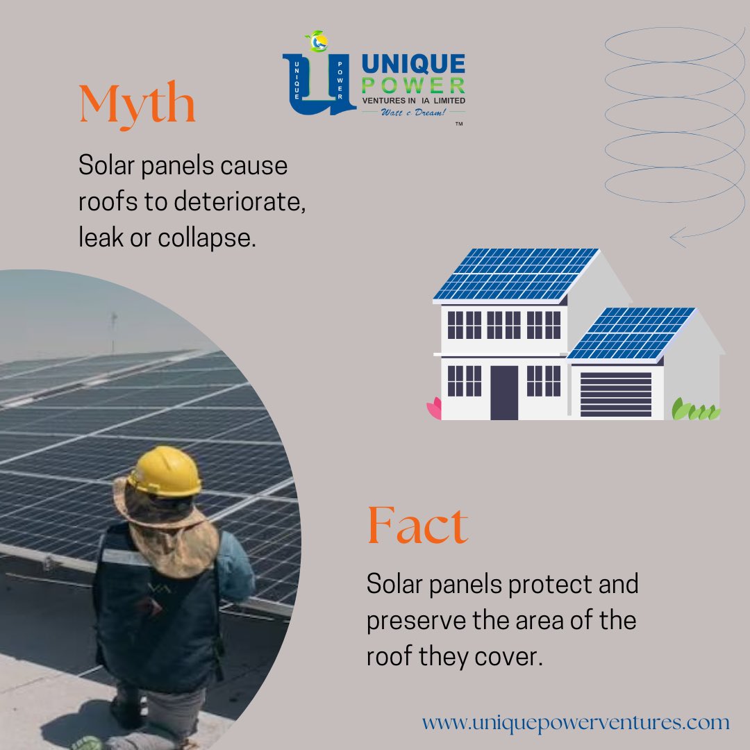 Solar panels don't just generate clean energy, they also safeguard and extend the life of your roof.💡
#RenewableEnergy #SolarPower #MythVsFact #SolarEnergy #RoofProtection #RenewablePower #SustainableLiving
