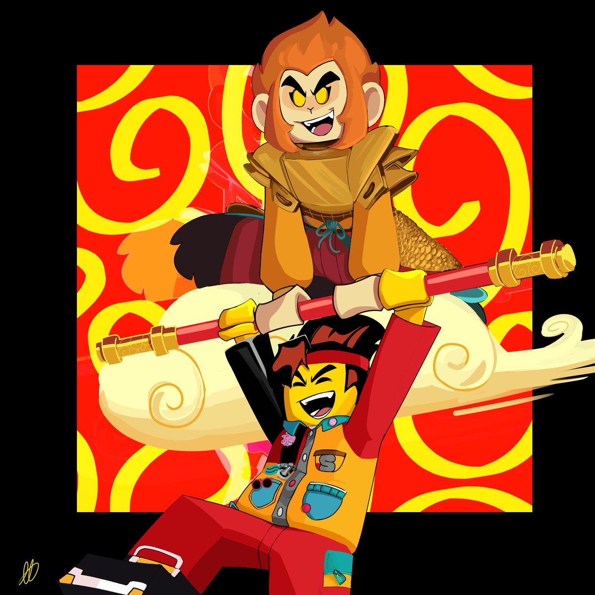 why didn't I make the canvas bigger AHHHH

#LEGOMonkieKid #MK #monkeyking