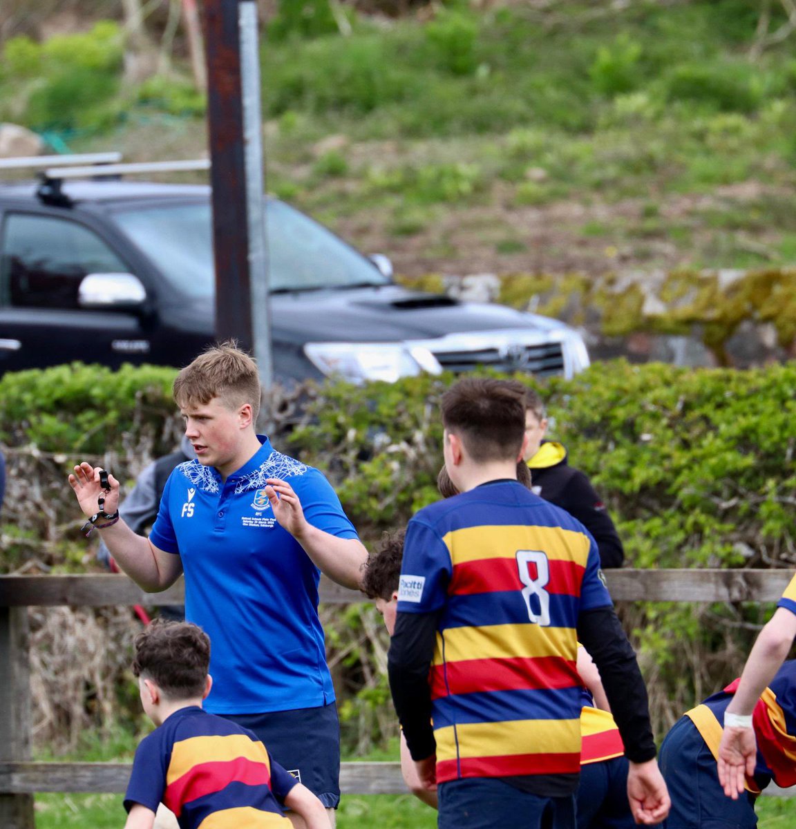 Our 15th annual charity festival - 10 clubs, over 1700 players, spectators & volunteers. One of the highlights - our remarkable @BalfronHSsport u18 players, going from P3 rugby 10 years ago to game coaching, great role models @ClubSportStlg @activestirling1 @scotrugbycoach