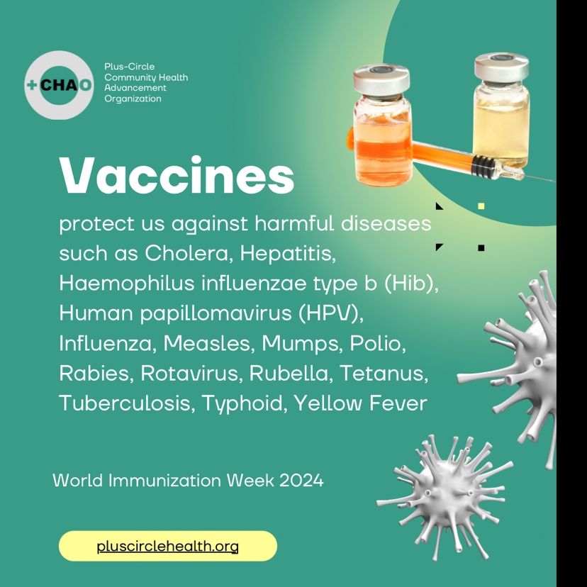 Celebrating World Immunization Week in 2024 reminds us how far we have come in disease prevention. Vaccines have been acclaimed as one of the most important inventions in disease prevention. 

#WorldImmunizationWeek2024
#HumanlyPossible
#TogetherWeCan