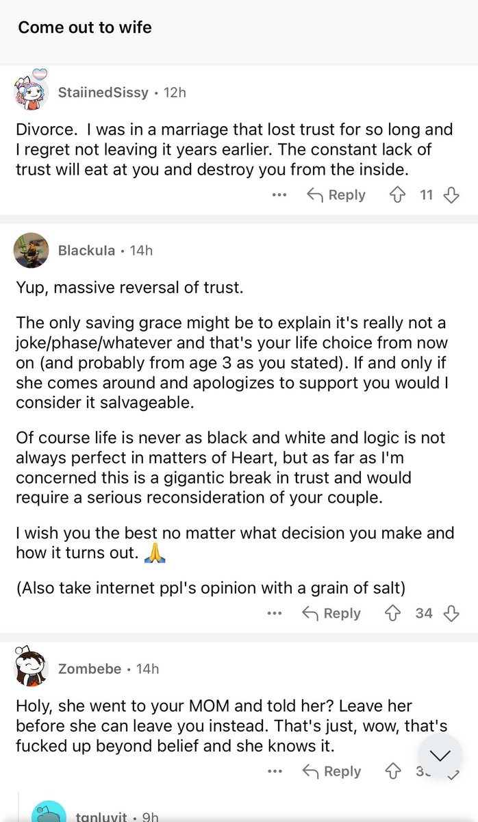 Trooned out male tells his wife he wants to be a WoooooMAN, and she tells his mother 🤭 His fellow valids are all clucking about how terrible his wife is for “betraying his trust”. Nevermind the fact he’s destroying their marriage..😬🙄 BUT wait bigots…. There’s a plot twist..…