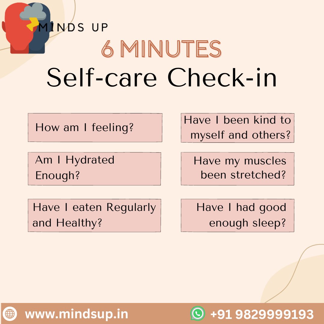 It's time for a little self-care check-in, Life can get overwhelming, and it's important to pause and tend to our well-being. So, grab a cup of tea, find a cozy spot, and let's dive into some self-reflection together. #SelfCareCheckIn #SelfLoveJourney #MindfulnessPractice