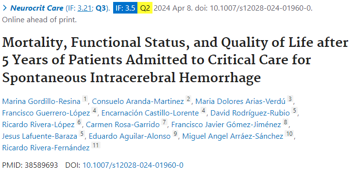 🔬#ProducciónCientífica @CardiologiaHvn @ArritmiasGr @UCIHUVN @hospital_hvn: 'Mortality, Functional Status, and Quality of Life after 5 Years of Patients Admitted to Critical Care for Spontaneo…' #DifundeCiencia #HUVNinvestiga pubmed.ncbi.nlm.nih.gov/38589693/ doi.org/10.1007/s12028…