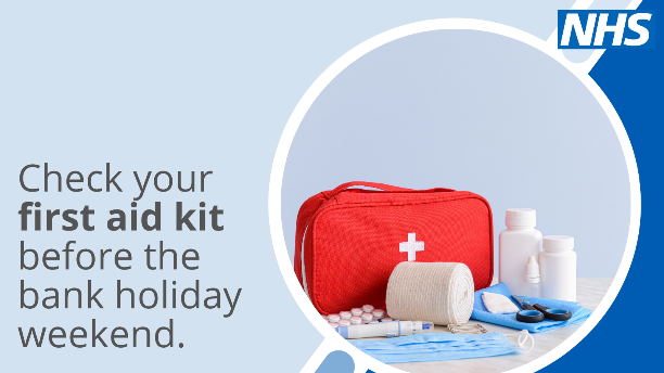 With the a bank holiday coming up, it’s a really good time to check that you have a well-stocked first aid kit at home or in your car. Things like plasters, antiseptic cream and painkillers can help you deal with minor accidents and injuries. sja.org.uk/get-advice/i-n…