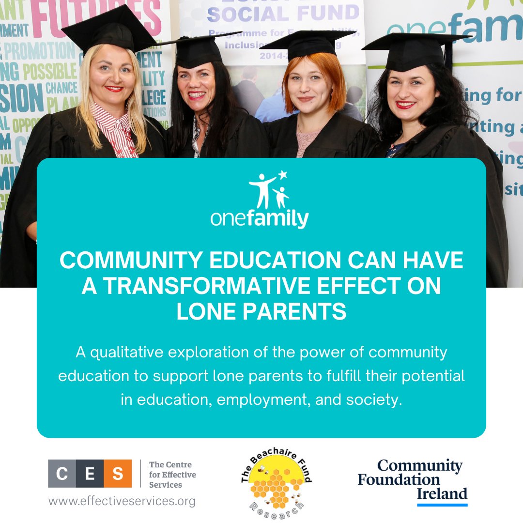 Through our work with our learners we know exactly how powerful community education can be, so we were delighted to take part in a report which has been published by The Beachaire Fund at @CommunityFound, with @effectiveserv Read the report & case study: onefamily.ie/media-policy/r…
