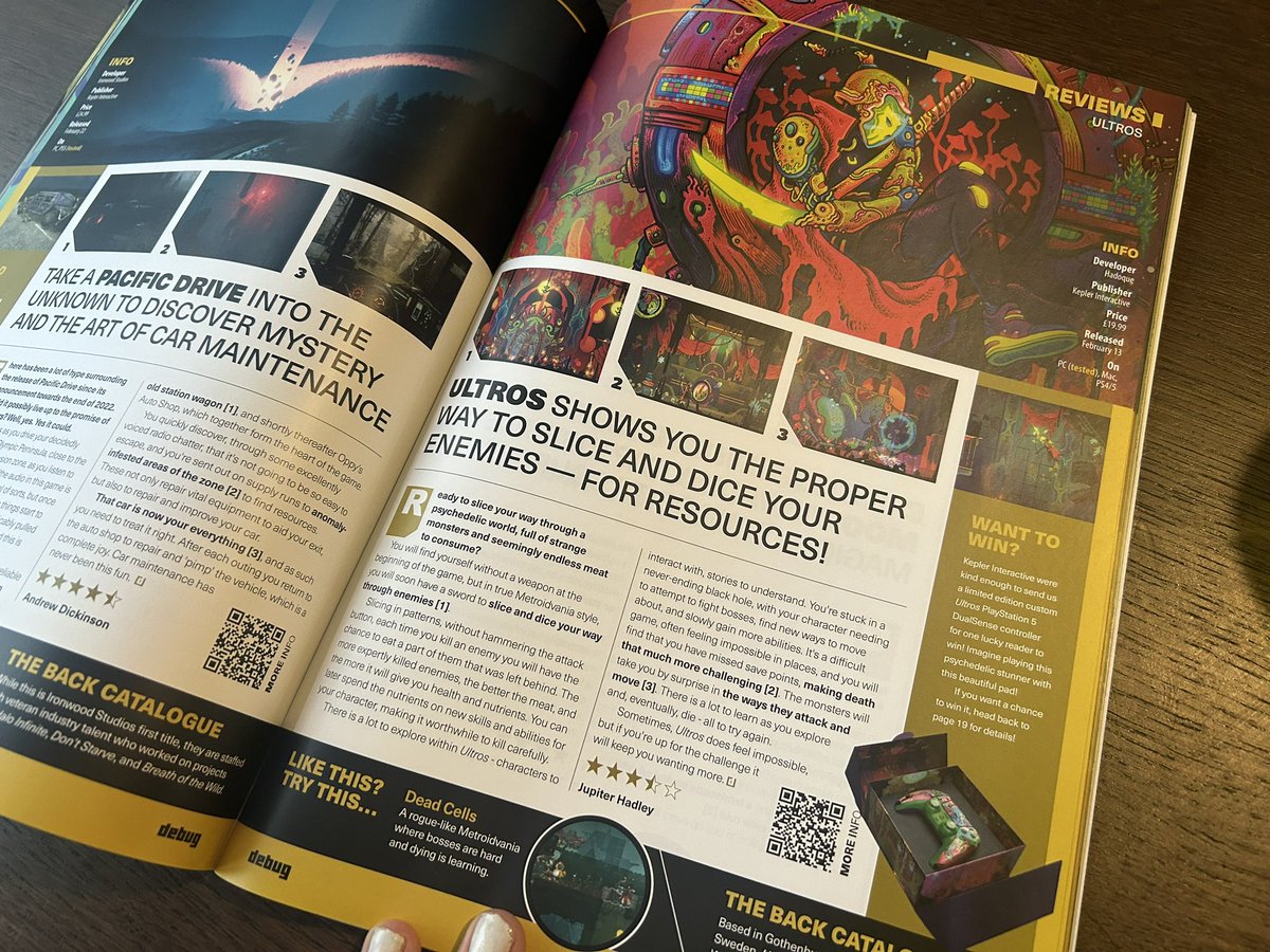 Did you know I’m the Featured Reviewer in @debugmagazine? Issue #5 also includes my review on Ultros, a very colourful and challenging #indiegame