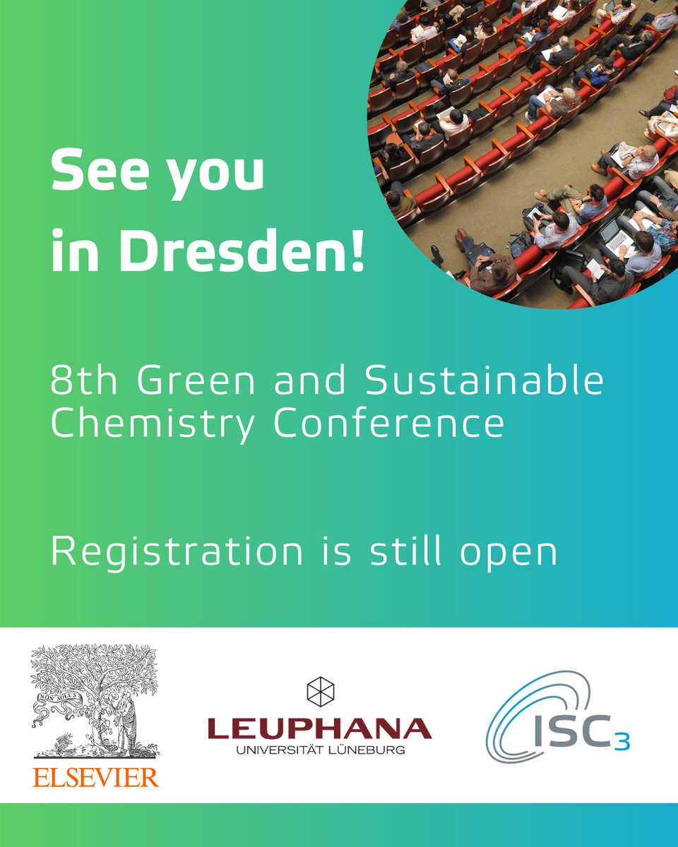 🌱 Dive into Sustainable Chemistry in Dresden, May 13-15! Registration still open for #GreenChem2024 conference. Join peers, experts, and industry leaders to shape a cleaner, greener future. Secure your spot now! 🌍💡

🔗 Register: elsevier.com/events/confere…