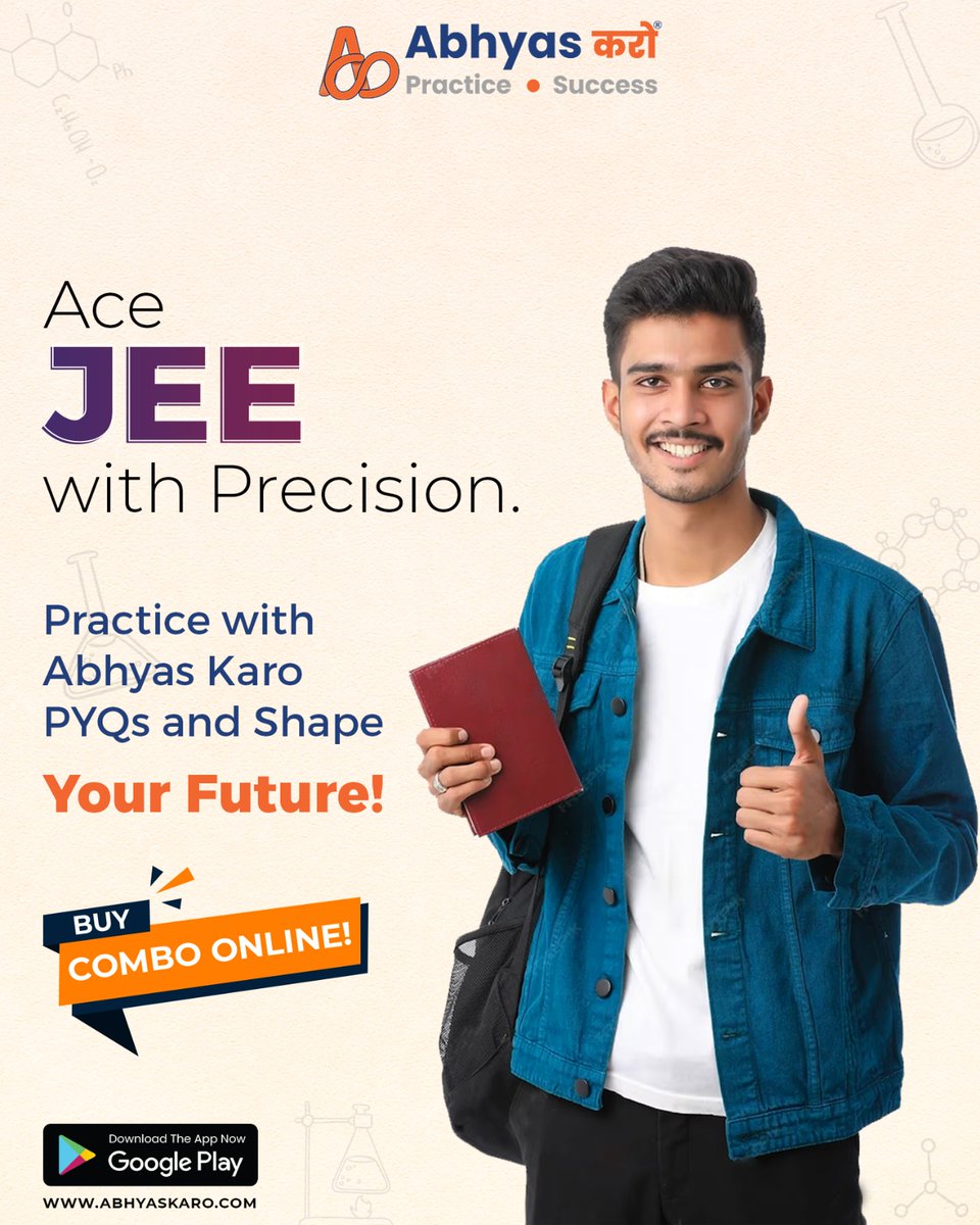 Ace JEE Advance with Precision: Master every concept with Abhyas Karo PYQs!   Shape your future with our comprehensive combo. 

🌐: abhyaskaro.com   

#AbhyasKaro #testseries #pyqs #competitiveexam #competitiveexams #examprepration #exampreparations #JEE #jeeexam