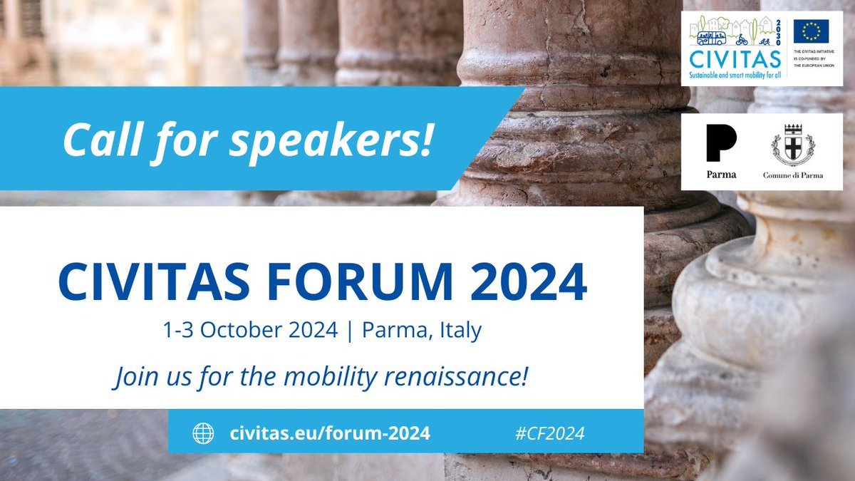 ⚠️ #CallForSpeakers for the #CF2024 is out! ⚠️ 🗓️ The application deadline is 30 May 2024 - don't miss out! 🗓️ For more information click here 👉civitas.eu/news/apply-to-…