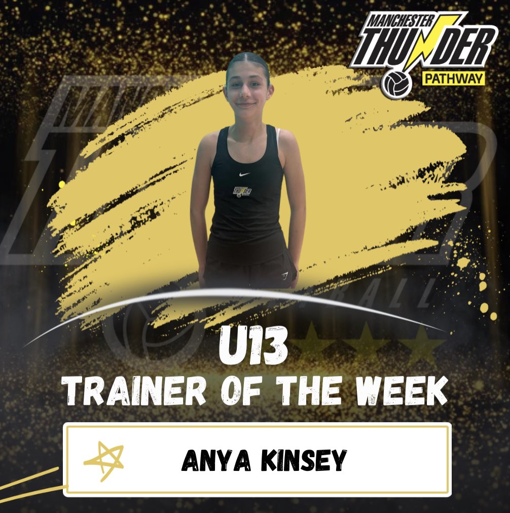 Congratulations to Anya our U13 TOTW 🖤💛