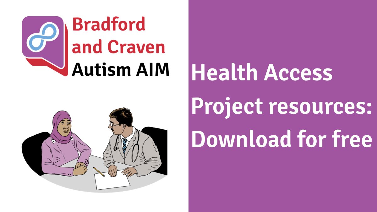 Our #Health Access Project has created a range of free resources to help #ActuallyAutistic adults in #Bradford and #Craven communicate healthcare needs! Download them all for free here: bradfordautismaim.org.uk/resources/heal… #AutismAcceptanceMonth
