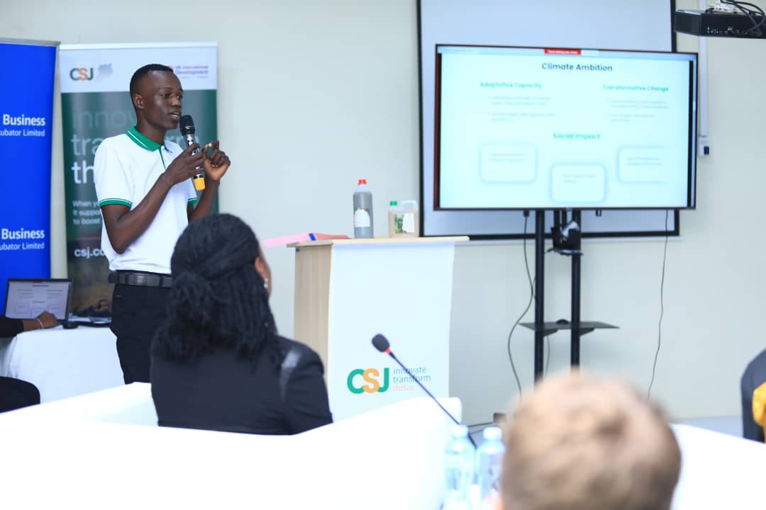 Listening to Umuntu Agrobiotics which harnesses the power of nature using effective micro-organisms to rejuvenate soil, improve yields & create a sustainable farming future for local communities. 'There is no soil that is too good not to need microorganisms.' Tamale Paul, CEO.